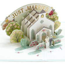 Starseven Hallmark Signature Paper Wonder Pop Up Düğün Kartı (Happy Wedding Day)
