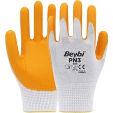 Starseven Beybi Pn3 Polyester Örme Yarı Nitril Kaplı Iş Eldiveni 10 Beden 12 Çift