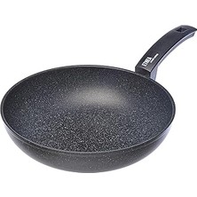 Starseven Moneta Etnea Wokpfanne 28 Cm, Aluminium, Schwarz, 28 cm
