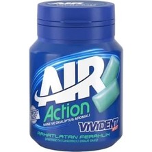 Starseven Vivident Air Action Nane Okaliptus Aromalı Şekersiz-Tatlandırıcılı Draje Sakız Kutu 67G