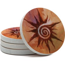 Starseven Thirstystone Spiral Sun Altlık, Çok Renkli