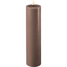 Starseven Deluxe Homeart Moka LED Mum Kahverengi 5X20 cm - De RF-0094