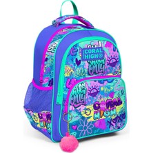 Starseven Coral High Lavanta Yeşil Pembe Grafiti Ilkokul Okul Sırt Çantası - Kız Çocuk