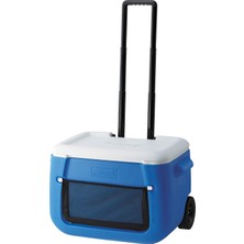 Starseven Coleman Poly-Lite Yalıtımlı Tekerlekli Cooler Taşınabilir Soğutucu Kamp Buzluğu 46 Lt, 50 Qt 3 Gün