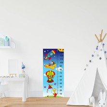 Starseven Çocuk Odası Bebek Odası Boy Ölçer Boy Cetveli Sticker Gökyüzü