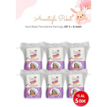 Starseven Lux 6 Al 5 Öde Kare Bebe Temizleme Pamuğu 60' Lı