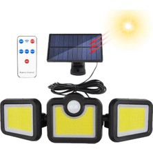 Starseven Greentech Güneş Enerjili Hareket Sensörlü, 3 Taraflı 171 Cob LED AYDINLATMA/GT-SL15
