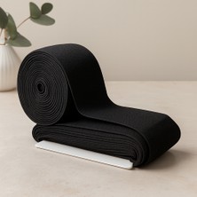 Uravas Store Siyah Paça Lastik 1.5 cm (Yassı) - 10 M