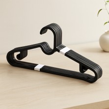 Uravas Store 10'lu Siyah Slim Plastik Elbise Askısı