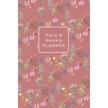 Starseven Daily & Weekly Planner, Watercolor Flower Cover, Undated