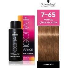 Schwarzkopf Vibrance 7-65 Kumral Çikolata Altın Saç Boyası 60ml