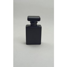 Starseven Boş Doldurulabilir Cam Parfüm/kolonya Şişesi, Mat Siyah Renk, 50ML