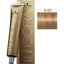 Schwarzkopf Igora Royal 8-50 Açık Kumral Doğal Altın Saç Boyası 60 ml Uzun Süre Kalıcı Etki