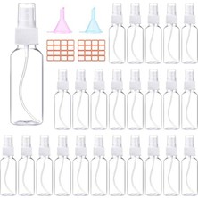Starseven 24 Adet Sprey Şişesi 2 Oz / 55 ml Şeffaf Boş Mini Buhar Sprey Şişeleri Doldurulabilir Kap Cep Boyut