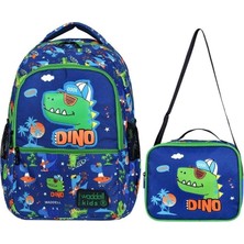 Starseven Waddell Dino Desenli Embos Ilkokul Çantası, Beslenme Çantalı, Çok Renkli