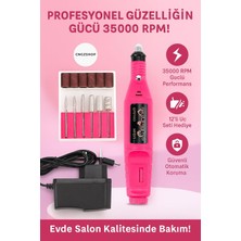 Starseven Kalem Freze Makinesi Elektrikli Törpü, 35000 Rpm, 6'lı Freza Uç Seti, Pembe