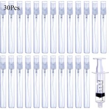 Starseven 30 Adet 10 Ml/3 Oz Taşınabilir Doldurulabilir Şeffaf Cam Boş Püskürtücü Parfüm Şişeleri Kozmetik At
