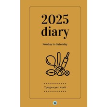 Starseven 2025 Diary ~ Sunday To Saturday (Sport): Sunday To Saturday Diary – 2 Pages Per Week ~ 141 Pages ~