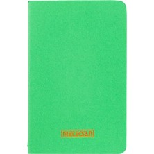 Starseven Meteksan Notes 9X14 cm Karton Kapaklı Iplik Dikişli Defter, 24 Yaprak, Düz, Yaprak Yeşili