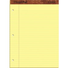 Starseven Tops Yasal Pad Legal Pad, 8 – 1/2 x 11 – 3/10,2 Cm, Delikli, 3-Delik Delikli, Kanarienvoegel, Legal