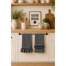 Kai Home Dekoratif Fırfırlı Pötikare Mutfak Havlusu ve Kurulama Bezi 35X55 cm