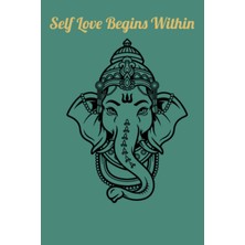Starseven Self Love Starts Within: Elephant/ganesha Inspired Journal, Gratitude And Free Write Journal, 5 Min