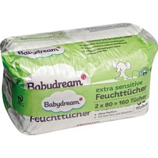 Starseven Babydream Bebek Islak Mendil Çok Hassas Cilt, Aloe Veralı 2*80'li