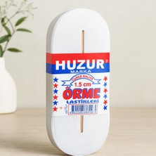 Uravas Store Paça Lastik Yassı 1.5 cm Beyaz - 10 M