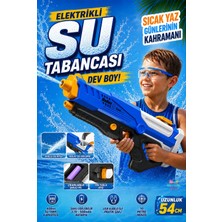 Brother Toys Büyük Boy Otomatik Atış Yapan Işıklı Elektrikli 10 Metre Menzil Su Tabancası 54 Cm.