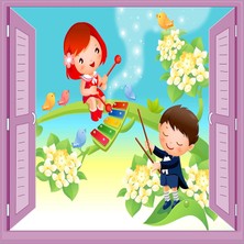 Starseven Çocuk Odası Bebek Odası Pencere Poster Duvar Kağıdı Müzisyen