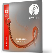 Starseven Pitbull Silver Akustik Gitar Teli Sag L 11-52 Light