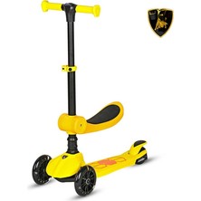 SHC4200 L5-2ın1-Y Katlanir Oturakli Işikli Scooter Sari
