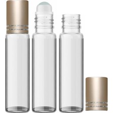 Starseven 6 ml Boş Parfüm Esans Şişesi Roll On Cam – Gold Kapak Takım 10 Adet