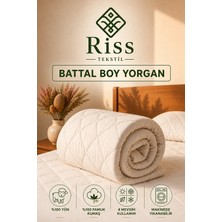 Riss Tekstil Battal Boy %100 Merinos Kuzu Yünü Yorgan ( 220cm X 240cm / 4000gr )