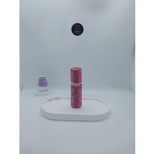 Starseven Parıldayan Elmas Işlemeli Mini Doldurulabilir Parfüm Şişesi 10 ml (Pembe)