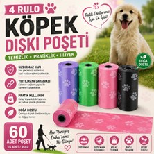 Ufak Tefek Şeyler 4’lü Paket Renkli Kedi Köpek Dışkı Poşeti Kokuyu Hapseden Yürüyüş Çöp Poşeti