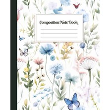 Starseven Botanical Watercolor Composition Book: Nature-Inspired Notebook: 7.5" x 9.25" | Wide Ruled Lined 11