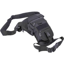 Butik Olea Tactical Siyah Bölmeli Bel ve Bacak Çantası Su Geçirmez 1900 Denye Kumaş