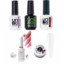 Starseven Fontenay Kalıcı Oje Set 1, Top Coat, Base Coat, Primer 12ML, Blooming Jel 15ML, Hamur Jeli 15ML, Şe