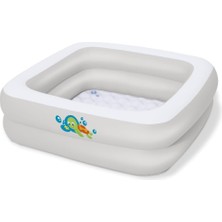 Starseven Bestway, Kare Bebek Havuzu - Beyaz, 51116, 86 x 25CM, Beyaz