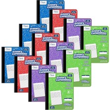 Starseven Mead Birincil Kompozisyon Kitabı, Çizgili, K-2 Sınıfları, 100 Yaprak, 7-1/2 "x 9-3/4", 12'li Paket