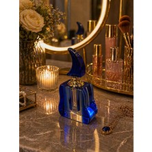 Starseven Midnight Sapphire Kristal Parfüm Şişesi – Lüks Dekoratif Makyaj Masası Aksesuarı