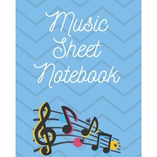 Starseven Music Sheet Notebook: Blank Sheet Music Book For Music Lessons | 5 Staves Per Page | Includes Music