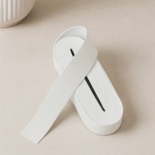 Uravas Store Yassı Paça Lastik 4 cm Beyaz - 10 M Rulo