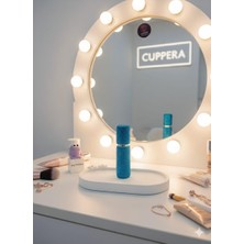 Starseven Parıldayan Elmas Işlemeli Mini Doldurulabilir Parfüm Şişesi 10 ml (Mavi)