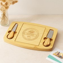 Uravas Store Bambu Peynir Sunum Panosu 19X28,7X1,4 cm (2 Ahşap Bıçak)