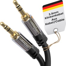 Starseven Kabeldirekt – Aux Kablosu, 3,5mm Jak Kablosu – 1,5m – Kırılmaya Dayanıklı Metal Fişler – 0,3-10M Ar