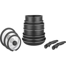 Starseven Leggno All-In-One Titanium 12 Parça Set: 20-24CM Derin & 24-26CM Sığ Tencere 22-26-28CM Tava 20CM-2