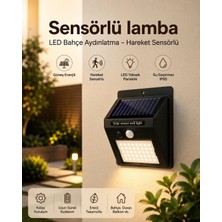 SHC4200 Sensörlü, Güneş Enerjili LED Duvar Lambası Bahçe Balkon Aydınlatma