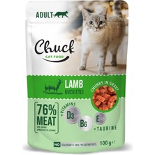 Starseven Chuck Pouches, Yetişkin, Kuzu Etli 100 gr x 24 Adet